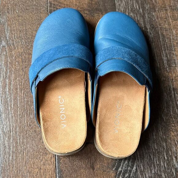Vionic Ambrosia clogs mules women’s shoes size 6 comfort shoe blue - Picture 4 of 7